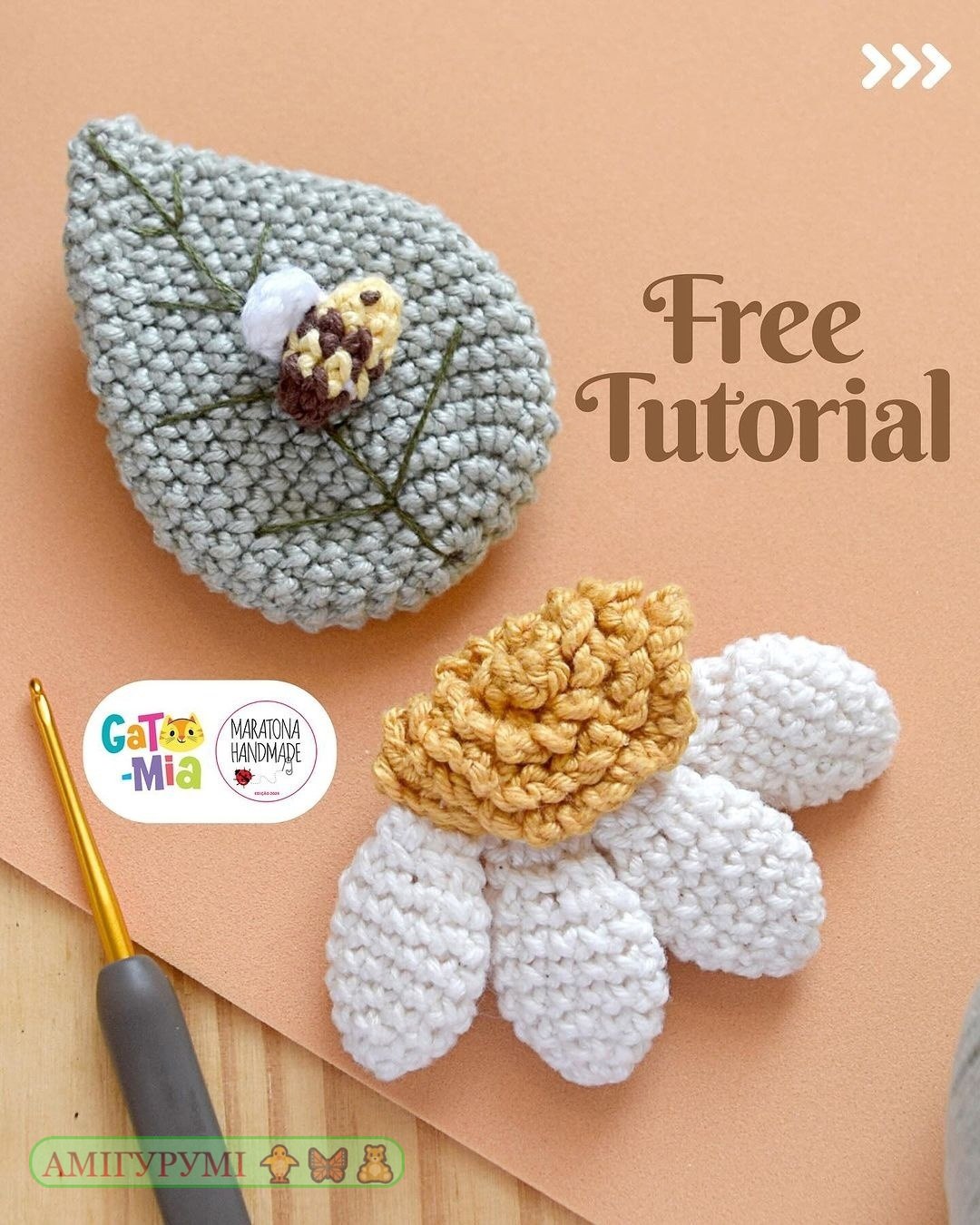 Crocheted daisy flower, perfect for home decor, accessories, and creative craft projects.